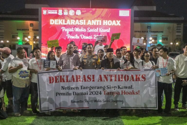res Metro Tangerang Kota Gelar Deklarasi Anti Hoax Pegiat Media Sosial Kawal Pemilu Damai 2024
