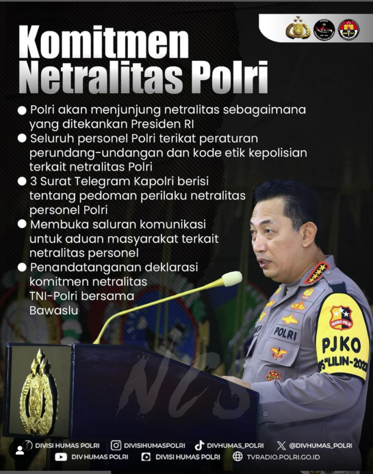 Komitmen Netralitas Polri Di Pemilu 2024 Komitmen Netralitas Polri Di Pemilu 2024