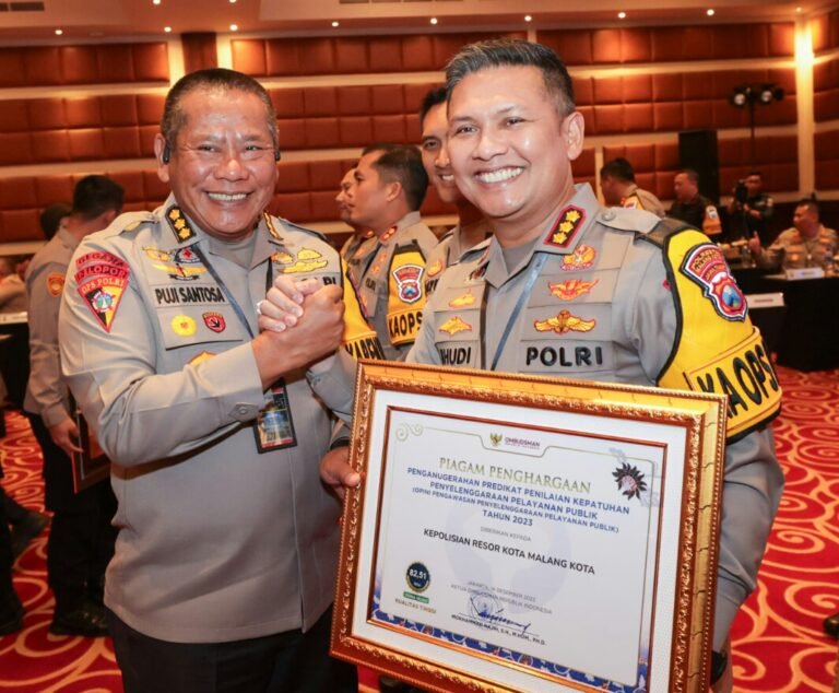 Polresta Malang Kota Raih Penghargaan Ombudsman RI Kategori Kualitas Tinggi Polresta Malang Kota Raih Penghargaan Ombudsman RI Kategori Kualitas Tinggi