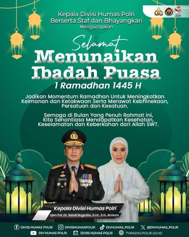 Kadiv Humas Polri : Ramadhan Jadikan Momentum Untuk Tingkatkan Keimanan Serta Kesatuan Dan Persatuan Kadiv Humas Polri : Ramadhan Jadikan Momentum Untuk Tingkatkan Keimanan Serta Kesatuan Dan Persatuan
