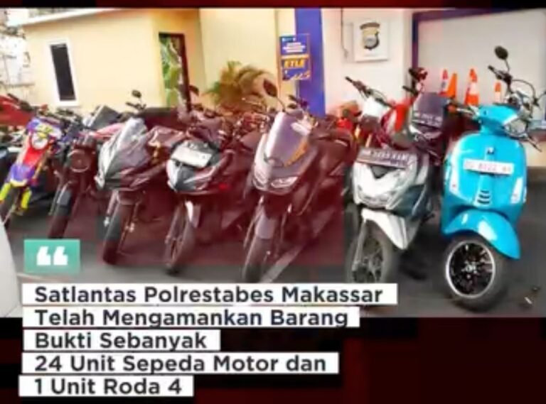 Ugal Ugalan saat Bagikan Takjil , Puluhan Kendaraan Di Amankan Ditlantas Polda Sulsel