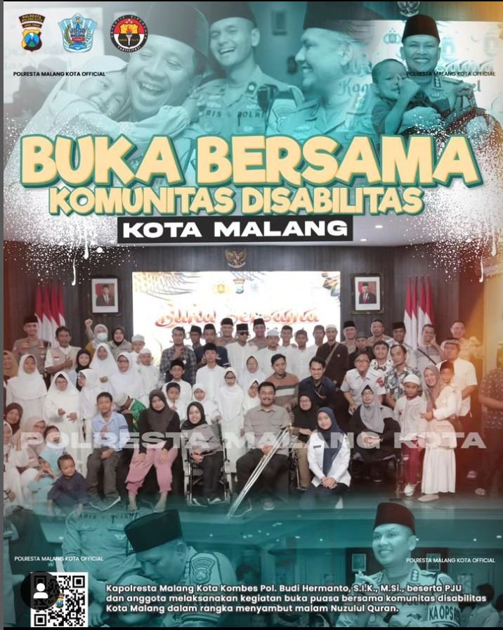 Sambut Nuzulul Qur’an Polresta Malang Kota Berbagi Berkah Dengan Komunitas Disabilitas Sambut Nuzulul Qur’an Polresta Malang Kota Berbagi Berkah Dengan Komunitas Disabilitas