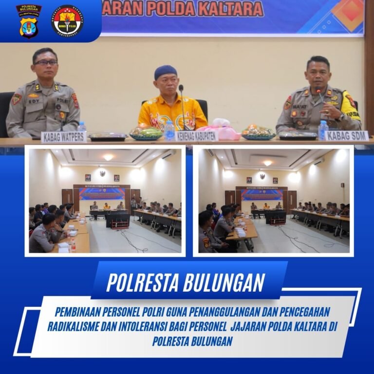 Sosialisasi Penanggulangan Radikalisme dan Intoleransi di Polresta Bulungan Sosialisasi Penanggulangan Radikalisme dan Intoleransi di Polresta Bulungan