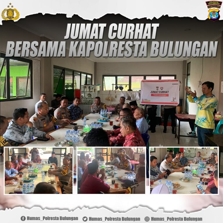 Kapolresta Bulungan Gelar Program Jum’at Curhat, Wadah Masyarakat untuk Menyampaikan Aspirasi dan Keluhan Kapolresta Bulungan Gelar Program Jum’at Curhat, Wadah Masyarakat untuk Menyampaikan Aspirasi dan Keluhan