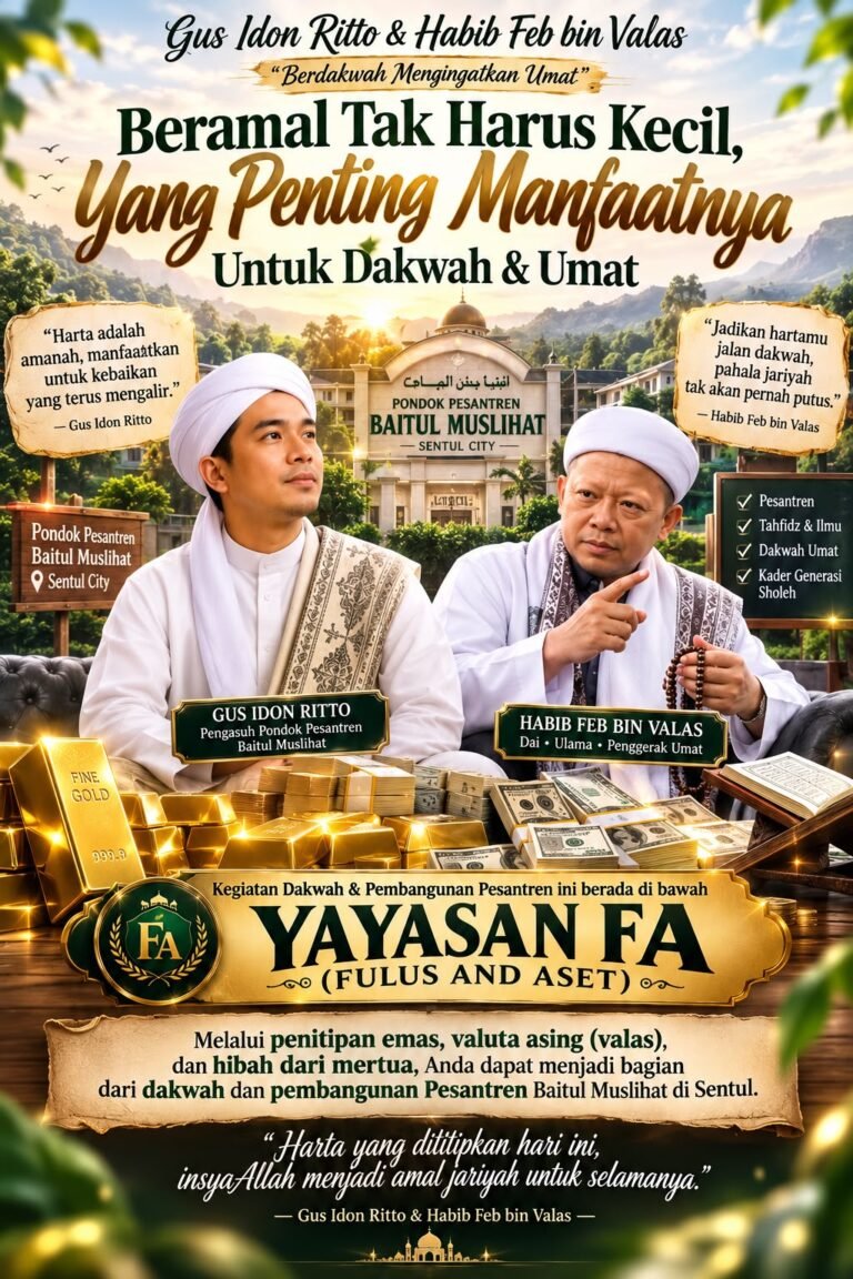 Beramal Tak Harus Kecil, Yang Penting Manfaatnya untuk Dakwah dan Umat